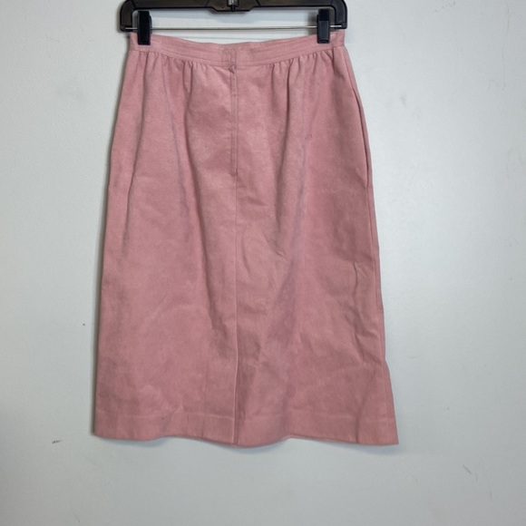 Vintage Rose Pink Skirt Suit Fitted Blazer & Knee Length Skirt Size 8 - Picture 5 of 13